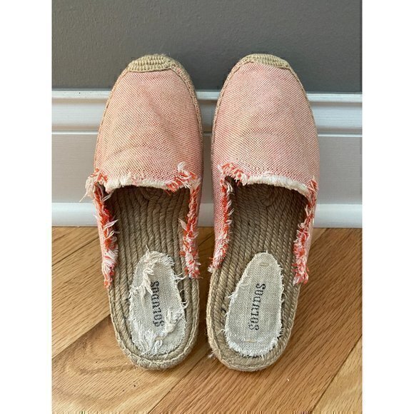 Soludos powder pink canvas flip flops - Picture 1 of 8